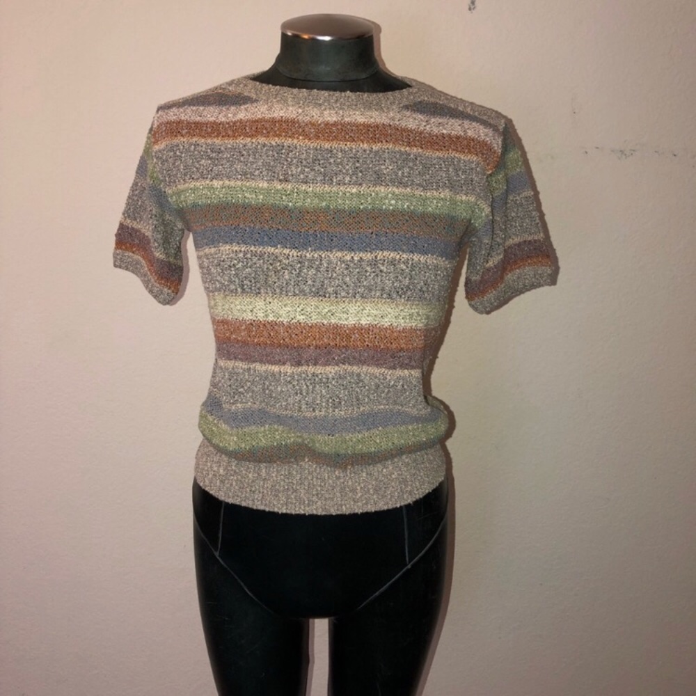 Missoni Vintage Knit Crop Sweater Top